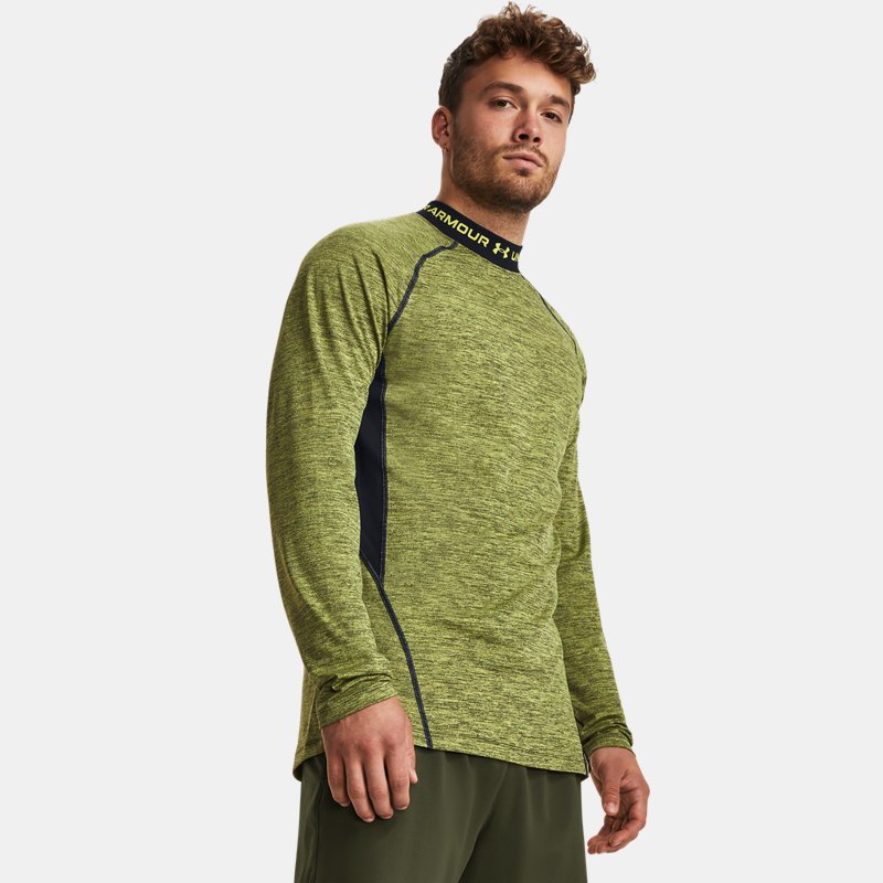 Under Armour Men's ColdGear® Twist Mock Long Sleeve Lime Yellow / Lime Yellow M